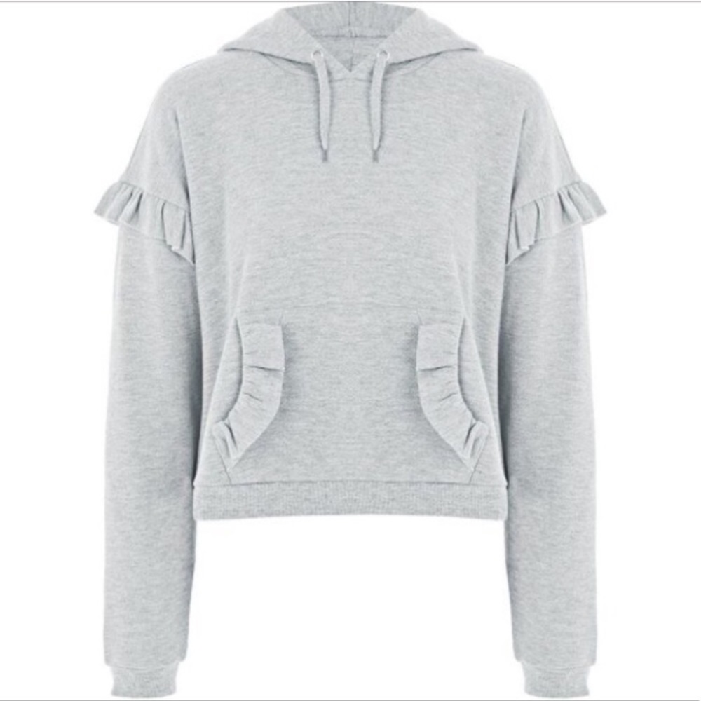 Topshop Ruffle Sweatshirt - Picture 6 of 6